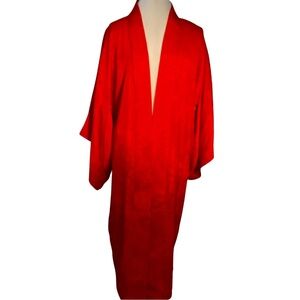 Red Silk Women's Kimono Chinese new year good luck fire horse